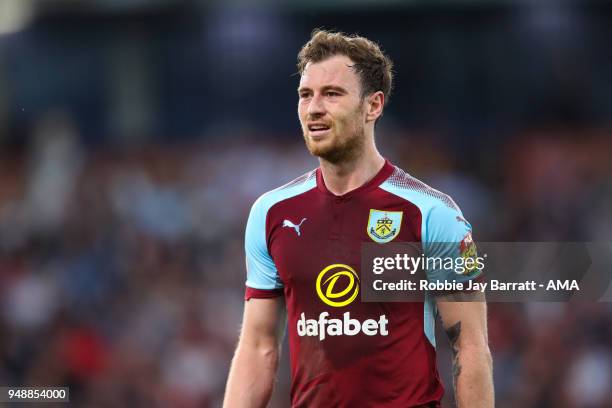 Ashley Barnes of Burnley during the Premier League match between Burnley and Chelsea at Turf Moor on April 19, 2018 in Burnley, England.