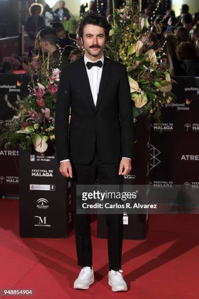 Actor Javier Rey attends 'Sin Fin' premiere during the 21th Malaga Film Festival at the Cervantes Theater on April 19, 2018 in Malaga, Spain.