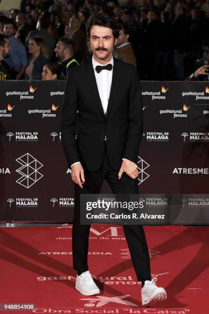 Actor Javier Rey attends 'Sin Fin' premiere during the 21th Malaga Film Festival at the Cervantes Theater on April 19, 2018 in Malaga, Spain.