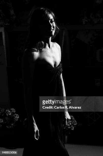 Actress Michelle Jenner attends 'Sin Fin' premiere during the 21th Malaga Film Festival at the Cervantes Theater on April 19, 2018 in Malaga, Spain.