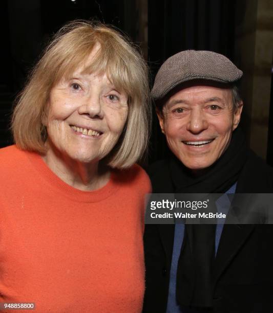 Diana Rigg and James Dybas during the Broadway Opening Night Actors' Equity Gypsy Robe Ceremony honoring Matt Wall for 'My Fair Lady' at the Lincoln...