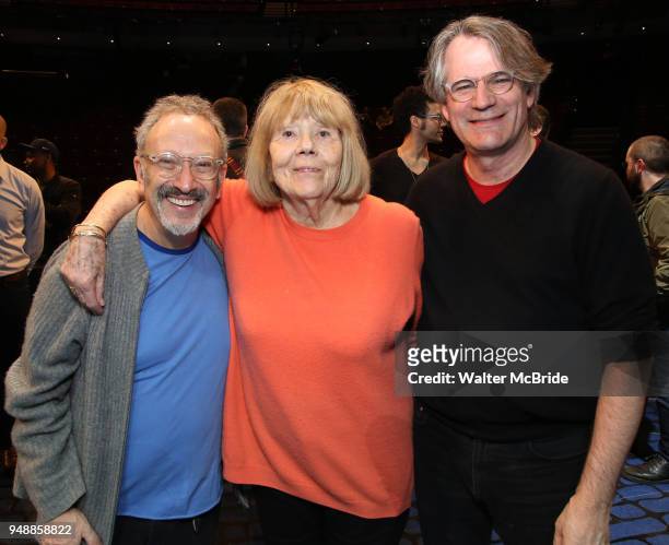 Allan Corduner, Diana Rigg and Bartlett Sher during the Broadway Opening Night Actors' Equity Gypsy Robe Ceremony honoring Matt Wall for 'My Fair...