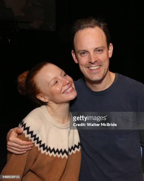 Lauren Ambrose and Harry Hadden-Paton during the Broadway Opening Night Actors' Equity Gypsy Robe Ceremony honoring Matt Wall for 'My Fair Lady' at...