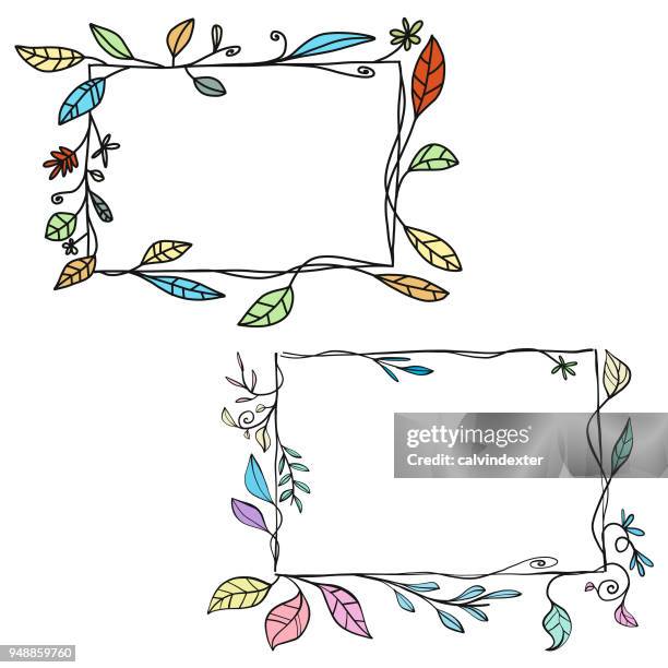 hand drawn frames collection - outdated website stock illustrations