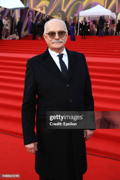 Director Nikita Mikhalkov attends opening of the 40th Moscow International Film Festival at Pushkinsky Cinema on April 19, 2018 in Moscow, Russia.