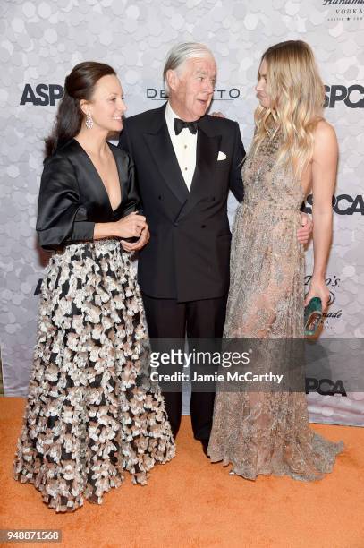 Arriana Boardman, Dixon Boardman, and Jessica Hart attend the 21st Annual Bergh Ball hosted by the ASPCA at The Plaza Hotel on April 19, 2018 in New...