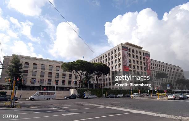 The headquarters of the Food and Agriculture Organization of the United Nations stand in Rome, Italy, on Thursday, June 5, 2008. World leaders...