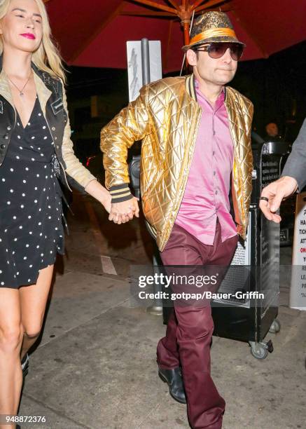 Corey Feldman and Courtney Anne Mitchell are seen on April 18, 2018 in Los Angeles, California.