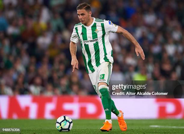 Joaquin Sanchez of Real Betis Balompie in action during the La Liga match between Real Betis and Las Palmas at Estadio Benito Villamarin on April 19,...