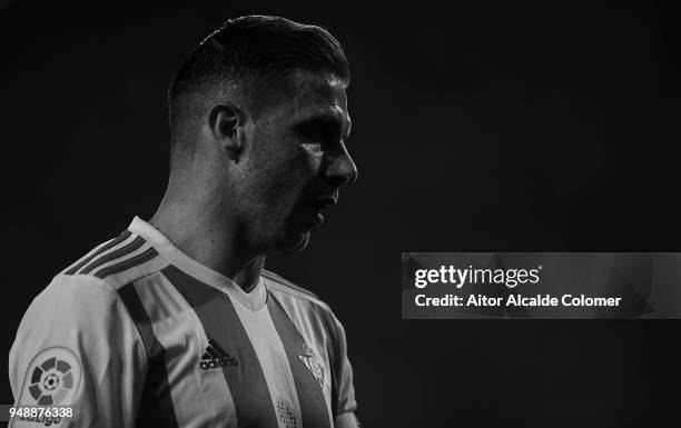 Joaquin Sanchez of Real Betis Balompie looks on during the La Liga match between Real Betis and Las Palmas at Estadio Benito Villamarin on April 19,...