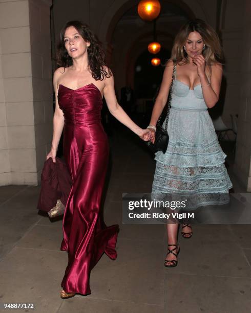 Anna Friel seen attending English National Opera at Gibson Hall on April 19, 2018 in London, England.