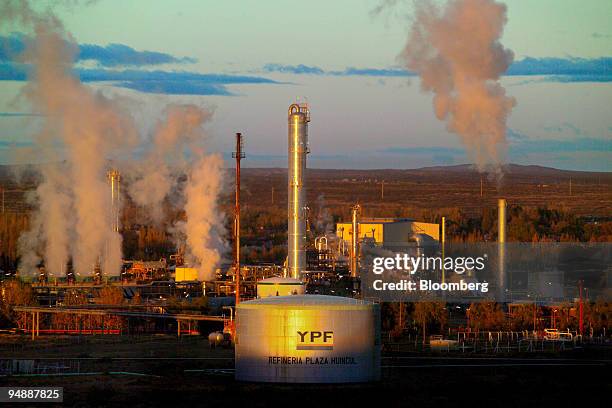This is a view of Repsol-YPF oil refinery in Plaza Huincul, Neuquen province, Patagonia Argentina, 800 miles south of Buenos Aires, Friday, May 13,...