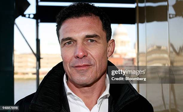 Andre Balazs, hotelier, poses at the Tate Modern in London, U.K., on Friday, Feb. 1, 2008.The so-called Maison Tropicale, one of three prototypes...