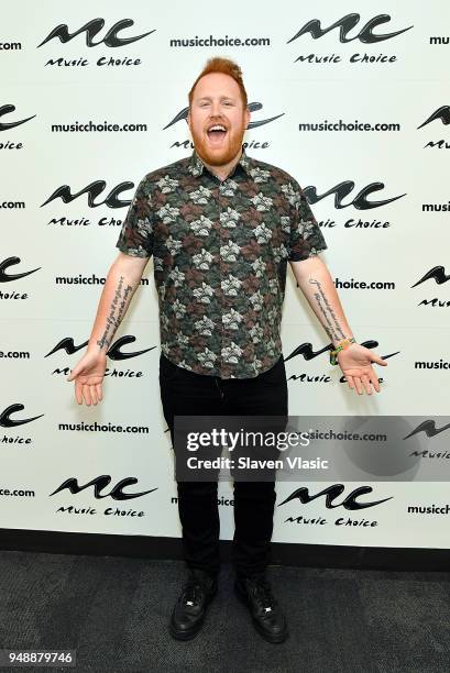 Singer/songwriter Gavin James visits Music Choice on April 19, 2018 in New York City.