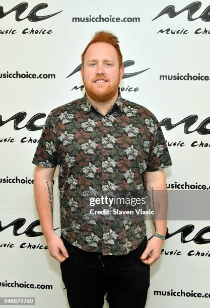 Singer/songwriter Gavin James visits Music Choice on April 19, 2018 in New York City.