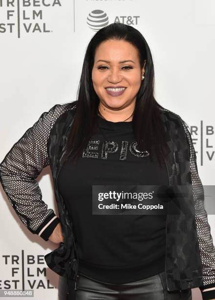 Cheryl James, AKA "Salt" from Salt-n-Pepa, attends a screening of "United Skates" during the 2018 Tribeca Film Festival at Cinepolis Chelsea on April...