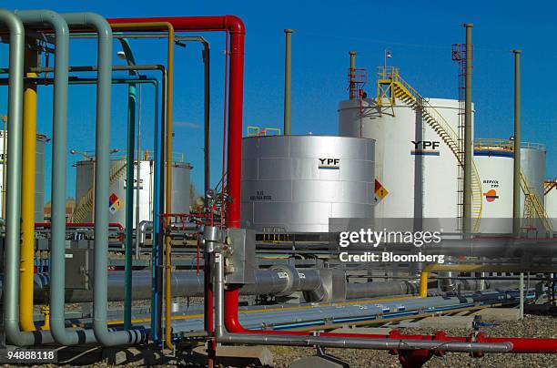 This is the Repsol-YPF oil refinery in Plaza Huincul, Neuquen province, Patagonia Argentina, 800 miles South of Buenos Aires, Thursday, May 12, 2005.