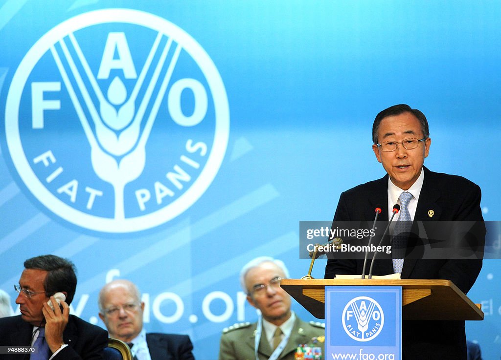 Ban Ki-moon, the United Nations' secretary-general, speaks a