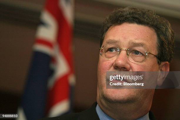 Australian Foreign Minister Alexander Downer speaks at a press conference this evening September 9 in a Jakarta, Indonesia hotel. Downer arrived with...