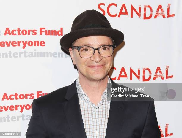 Joshua Malina arrives to the Scandal live stage reading of series finale to Benefit The Actors Fund held at El Capitan Theatre on April 19, 2018 in...