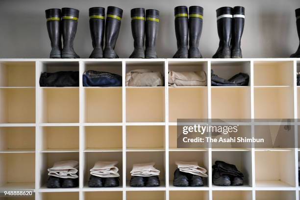 General view of the Matsuyama Prison's Oi shipyard dormitory 'Yuai-Ryo' is seen on April 15, 2018 in Imabari, Ehime, Japan. Police from Hiroshima and...