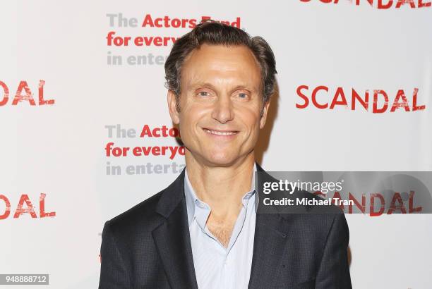 Tony Goldwyn arrives to the Scandal live stage reading of series finale to Benefit The Actors Fund held at El Capitan Theatre on April 19, 2018 in...