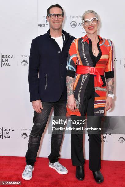 Daniel Gambelin and Tess Sweet of "Cleaner Daze" attends the Tribeca N.O.W. Showcase during the 2018 Tribeca Film Festival at Regal Battery Park 11...