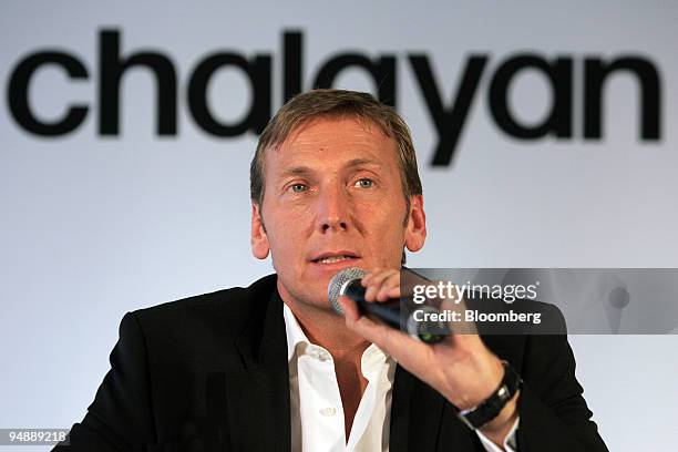 Jochen Zeitz, chief executive officer of Puma AG, speaks during a news conference in Paris, France, on Thursday, Feb. 28, 2008. Puma AG, the German...