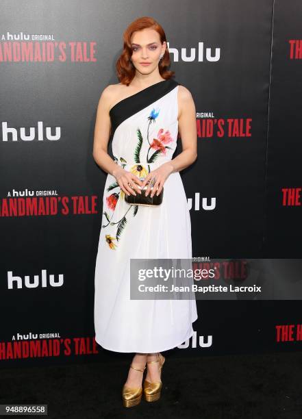 Madeline Brewer attends the premiere of Hulu's 'The Handmaid's Tale' on April 19, 2018 in Hollywood, California.