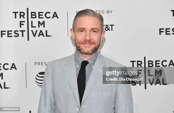 Martin Freeman attends a screening of "Cargo" during the 2018 Tribeca Film Festival at SVA Theatre on April 19, 2018 in New York City.