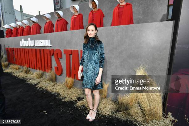 Alexis Bledel attends the premiere of Hulu's "The Handmaid's Tale" Season 2 at TCL Chinese Theatre on April 19, 2018 in Hollywood, California.