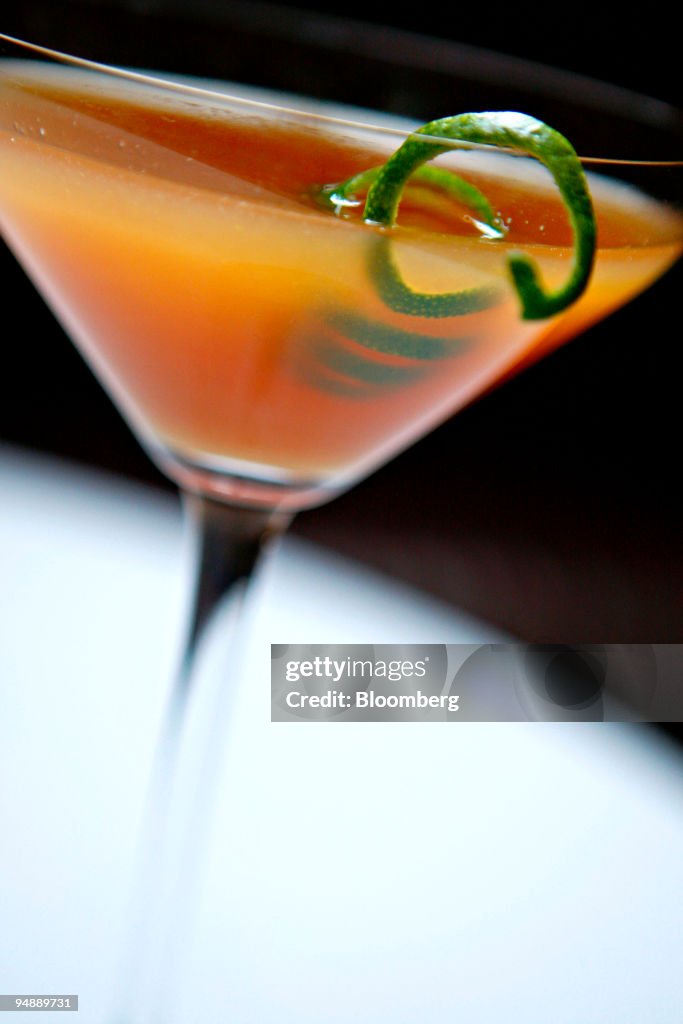 A Monkey Gland, a house cocktail, is arranged for a photo at