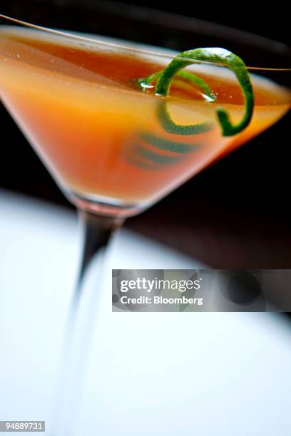 Monkey Gland, a house cocktail, is arranged for a photo at Eleven Madison Park, a restaurant located at 11 Madison Avenue in New York, U.S., on...