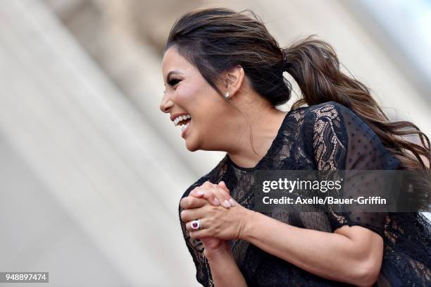 Actress Eva Longoria is honored with star on the Hollywood Walk of Fame on April 16, 2018 in Hollywood, California.