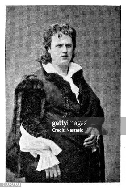 emerich robert (may 21, 1847 in pest, may 29, 1899 in würzburg) was an austrian actor, singer (tenor) - tenor stock illustrations