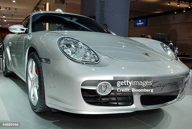 New Porsche Cayman S automobile is seen at the IAA Frankfurt Car Show in Frankfurt, Germany, Wednesday, September 14, 2005.