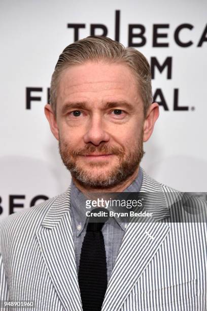 Actor Martin Freeman attends "Cargo" Red Carpet Premiere - 2018 Tribeca Film Festival at SVA Theatre on April 19, 2018 in New York City.