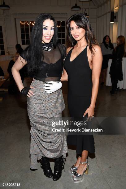 Ayesha King and Noureen DeWulf attend the Jane Club Launch Party on April 19, 2018 in Los Angeles, California.