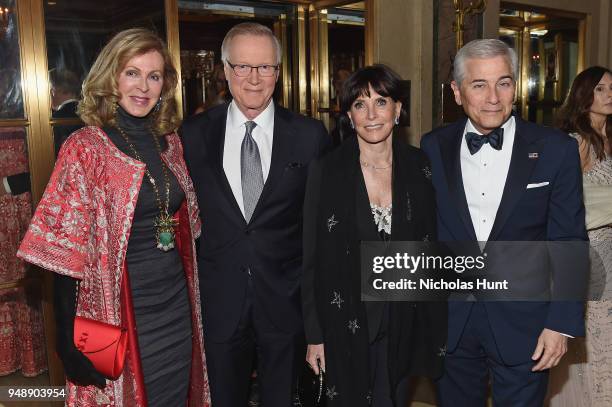 Ellen Scarborough, Chuck Scarborough, Nancy Silverman and Robert Zimmerman attend the 21st Annual Bergh Ball hosted by the ASPCA at The Plaza Hotel...