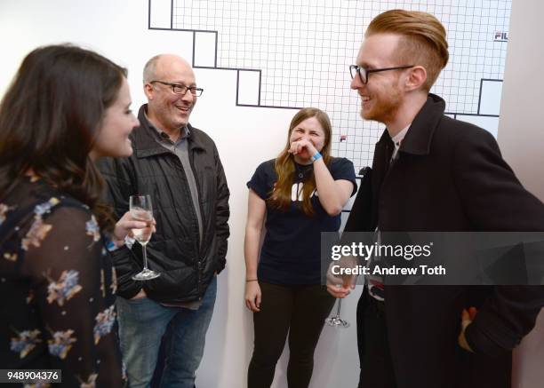 Lindsey Blacker, Danny Lieberman, Kathleen Hachmeyer, and Michael Clapp attend the Launch of the FILA Mindblower Pop-Up Powered by Ciroc on April 19,...