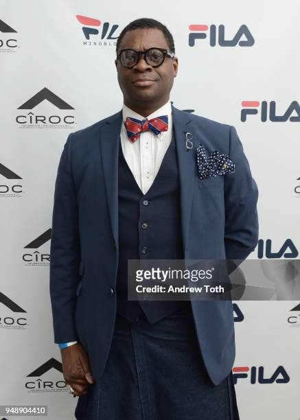 John Nubian attends the Launch of the FILA Mindblower Pop-Up Powered by Ciroc on April 19, 2018 in New York City.