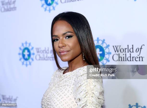 Christina Milian attends the 2018 World of Children Hero Awards Benefit at Montage Beverly Hills on April 19, 2018 in Beverly Hills, California.