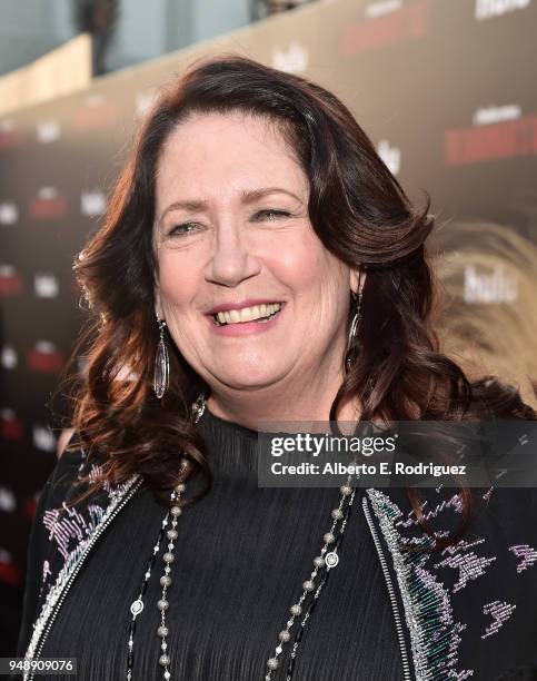 Ann Dowd attends the season 2 premiere of Hulu's "The Handmaid's Tale" at the TCL Chinese Theatre on April 19, 2018 in Hollywood, California.