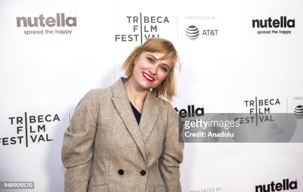 Romanian actress Malina Manovici attends the premiere of 'Lemonade' during 2018 Tribeca Film Festival at Regal Battery Park 11 in New York, United...