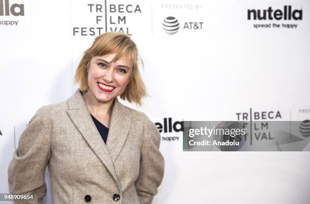 Romanian actress Malina Manovici attends the premiere of 'Lemonade' during 2018 Tribeca Film Festival at Regal Battery Park 11 in New York, United...