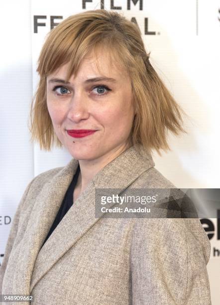 Romanian actress Malina Manovici attends the premiere of 'Lemonade' during 2018 Tribeca Film Festival at Regal Battery Park 11 in New York, United...