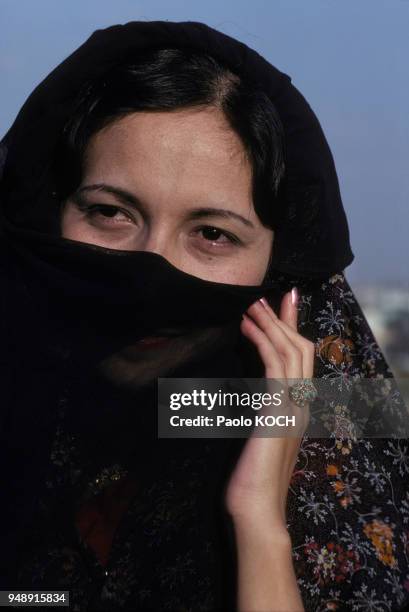 Portrait d'une femme chiite à Karachi, en décembre 1978.