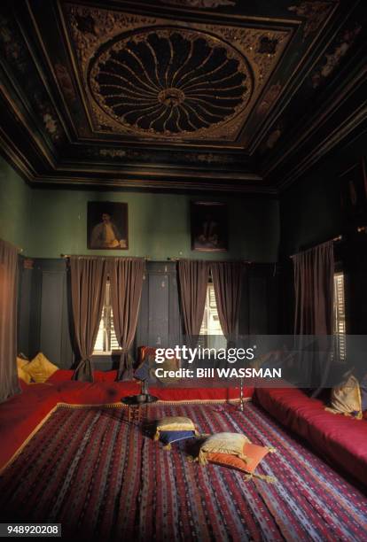 Intérieur de la maison de Hadjigeorgakis, à Nicosie, à Chypre, en 1990.