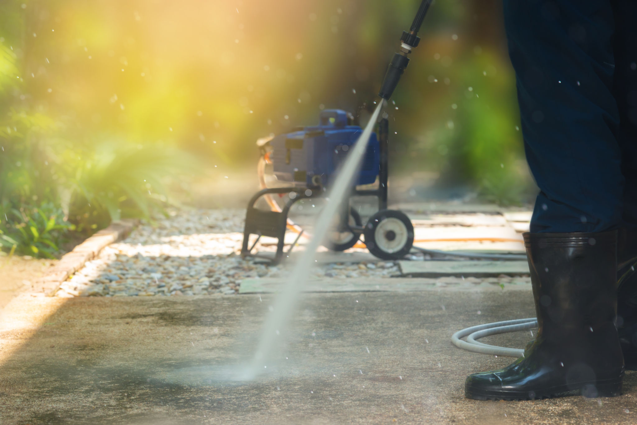 pressure washing park
