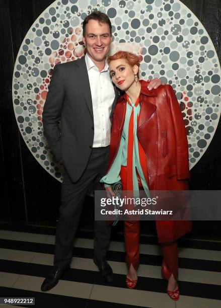 Director Robert Budreau and actress Noomi Rapace attend 2018 Tribeca Film Festival after-party for "Stockholm" at Up & Down on April 19, 2018 in New...